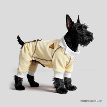 Thermal Dralon Velvet Dog Onesie - Anti-Static Warm Winter Thermal Jumpsuit for Small & Medium Dogs