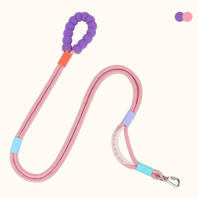 Dopamine-colored pet leash and collar