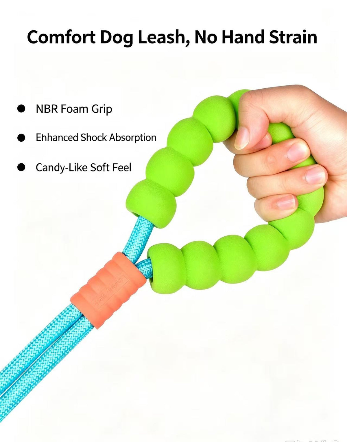 Dopamine-colored pet leash and collar