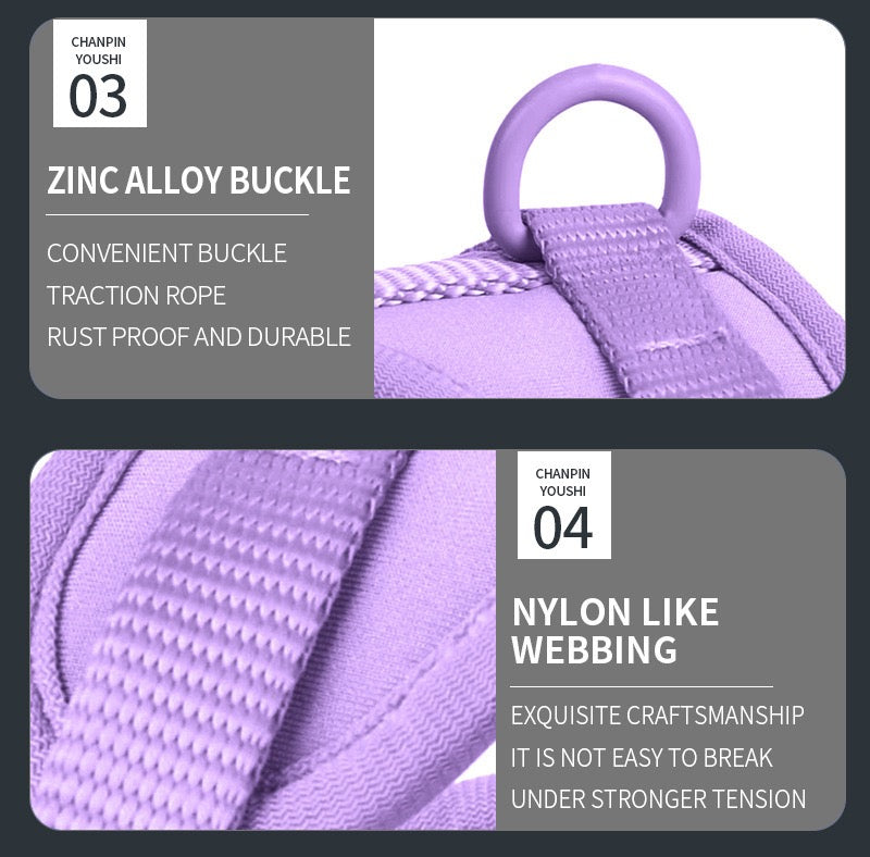 Anti-bite and waterproof 4-piece dog harness and leash set