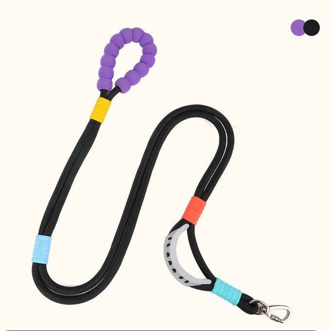 Dopamine-colored pet leash and collar