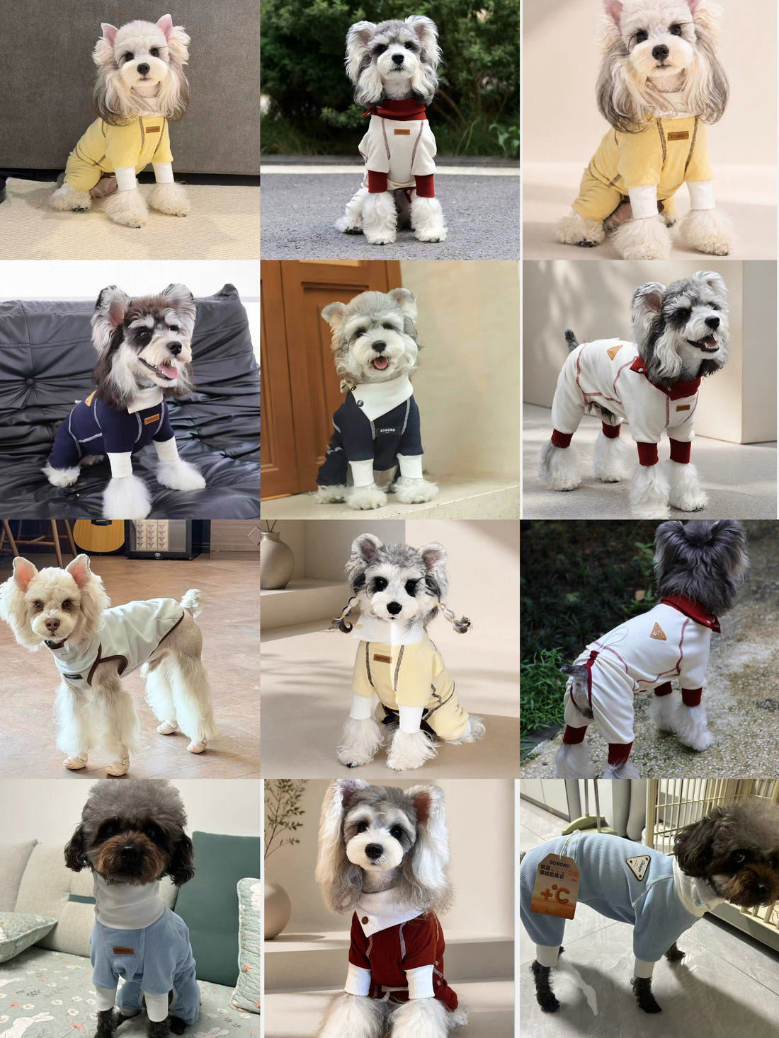 Thermal Dralon Velvet Dog Onesie - Anti-Static Warm Winter Thermal Jumpsuit for Small & Medium Dogs