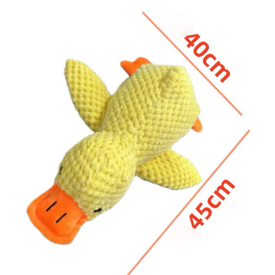 Interactive Squeaky Dog Toy - Crinkle Duck