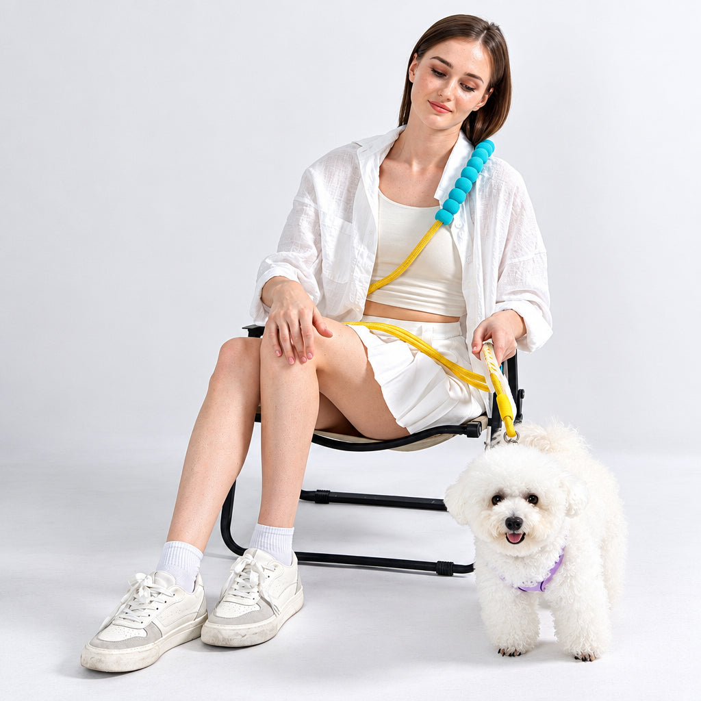 Premium Shock-Absorbing Dog Leash & Collar Set
