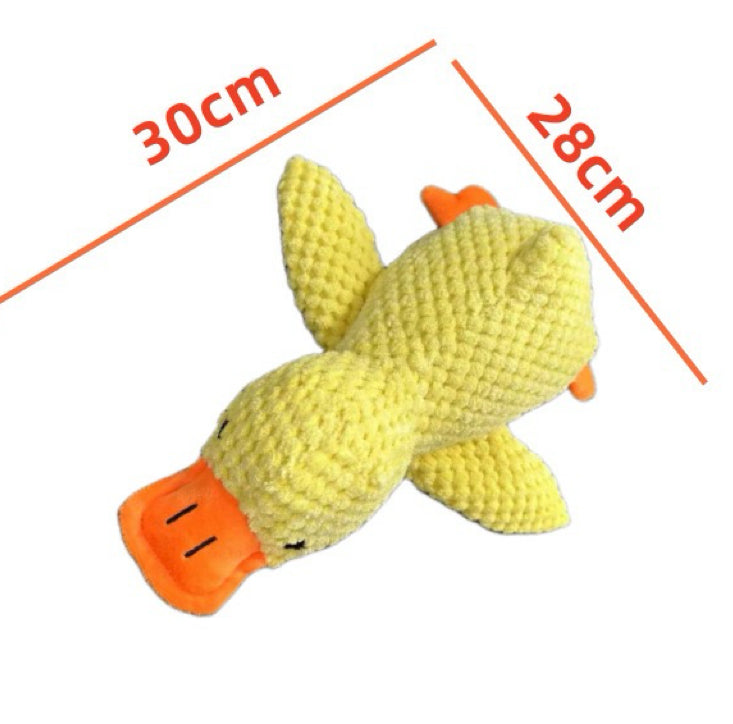 Interactive Squeaky Dog Toy - Crinkle Duck
