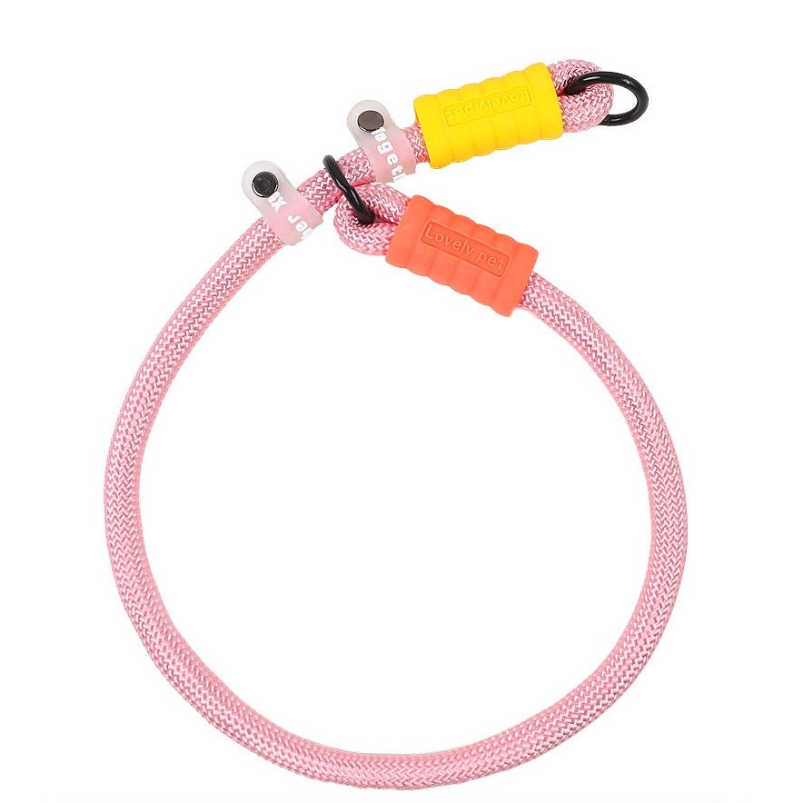 Dopamine-colored pet leash and collar