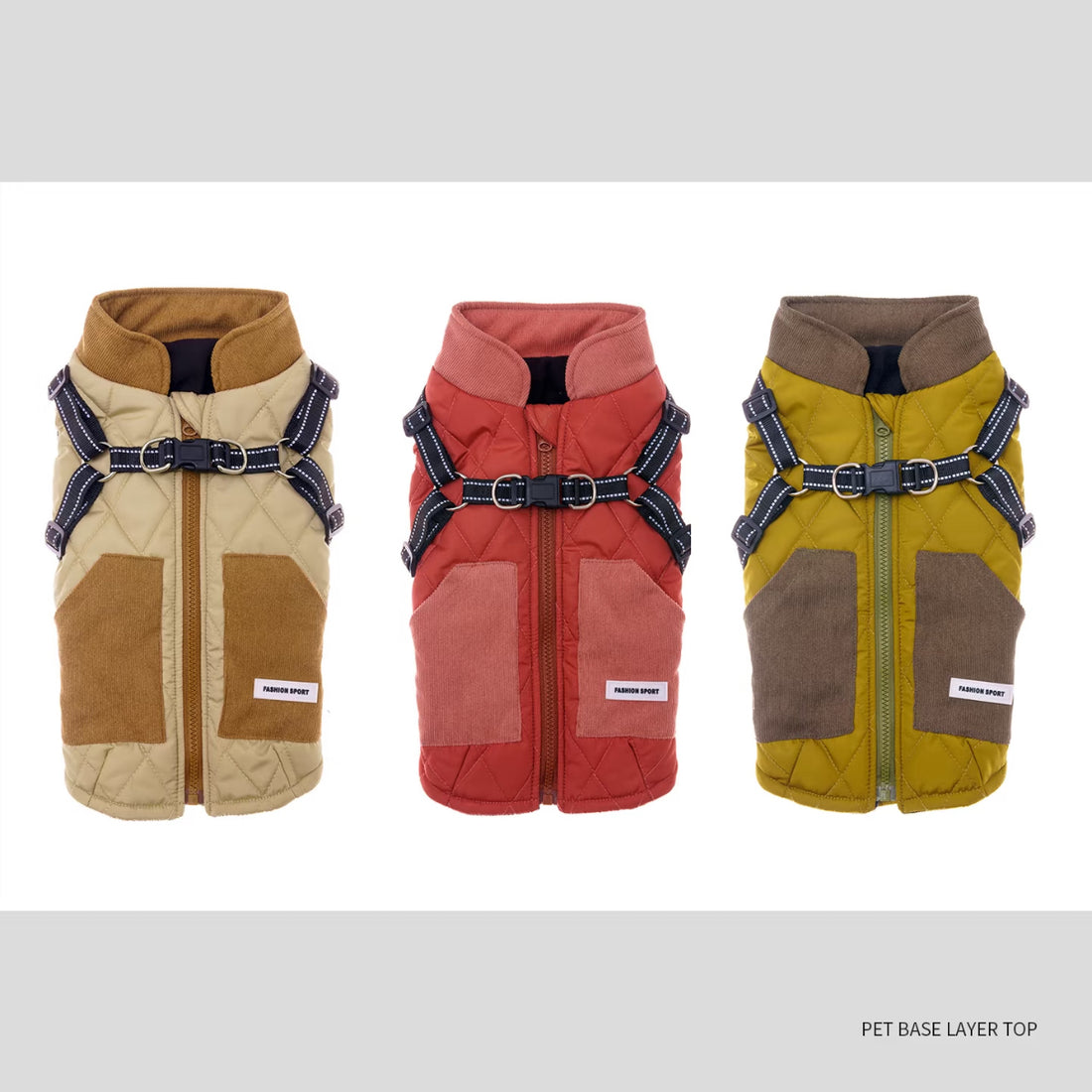 Dog Coat with Integrated Harness