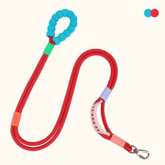 Dopamine-colored pet leash and collar
