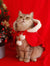 Christmas-style warm cape for cats