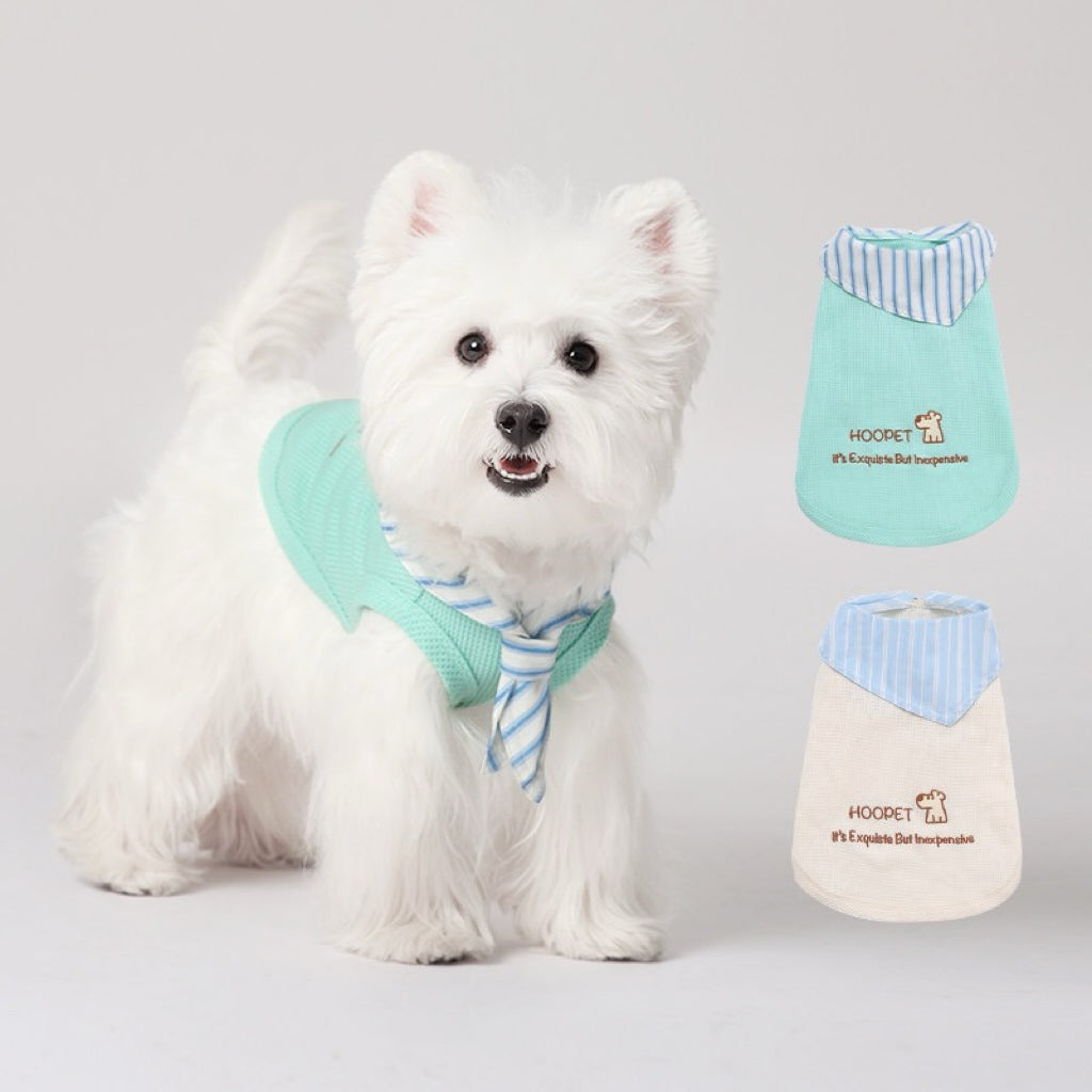 Striped bow tie and vest